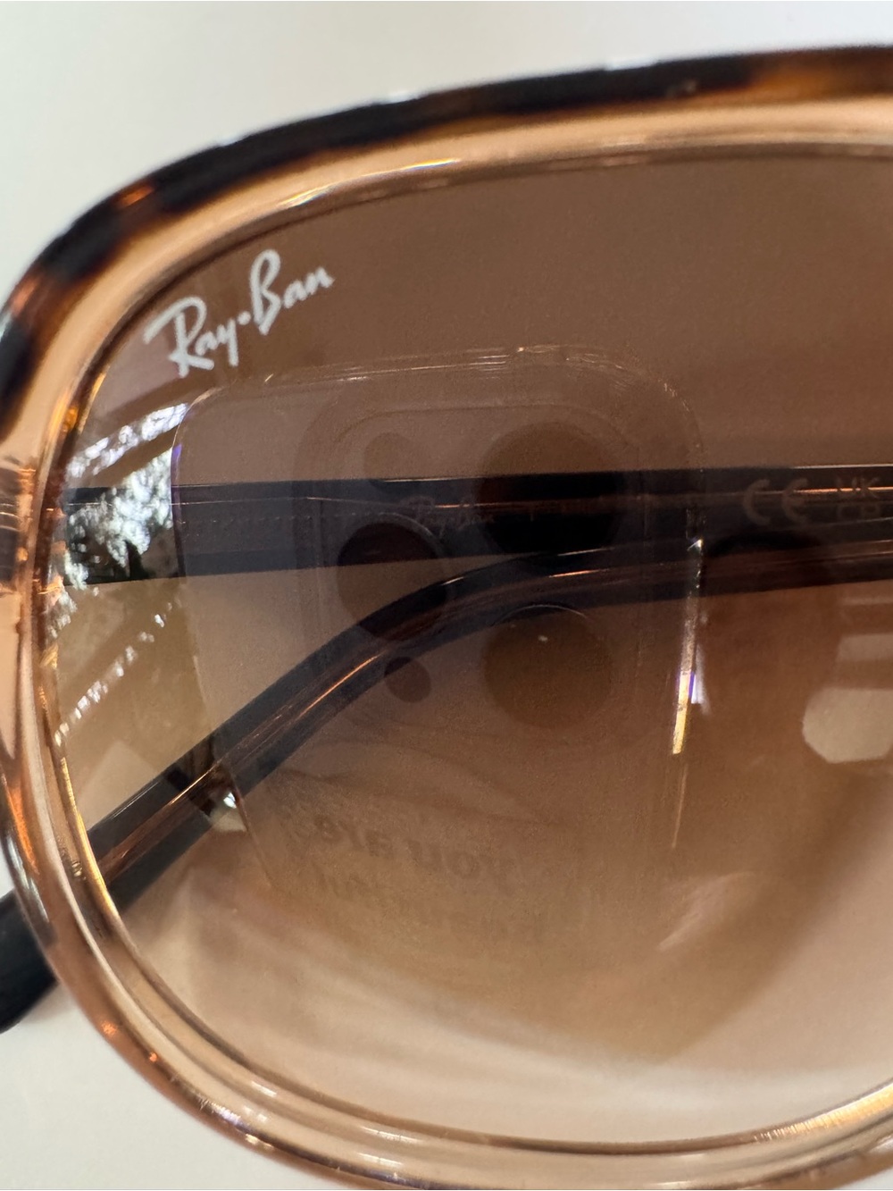 Ray-Ban Women’s Brown Gradient Aviator Sunglasses - Picture 3 of 5